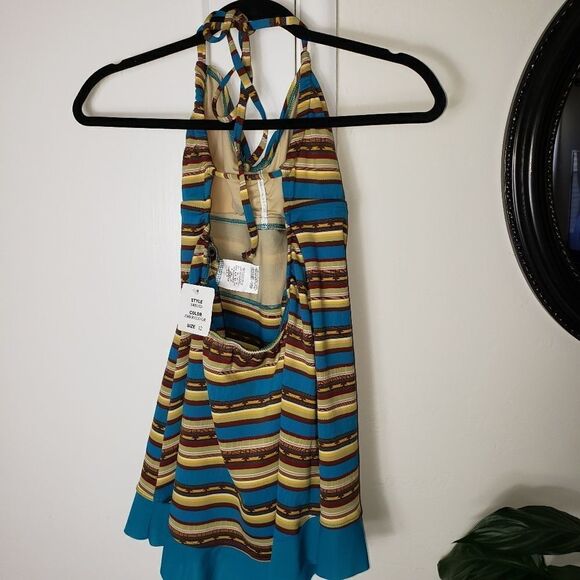 Mainstream Striped Halter Swimdress - Picture 7 of 9